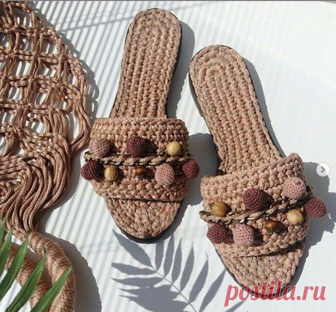 Обувь крючком из трикотажной пряжи и шнура - идеи для вязания и вдохновения | Anna Gri Crochet | Яндекс Дзен