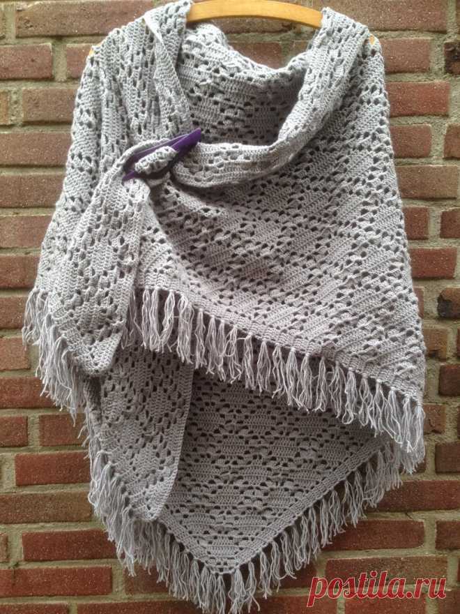 Узорчатая шаль крючком. Схемы. / knittingideas.ru