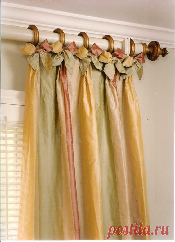 Шторы. Идеи крепления к карнизу.