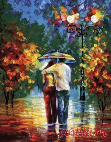 ST-110 Осенний вечер - мозаичная картина (Белоснежка)