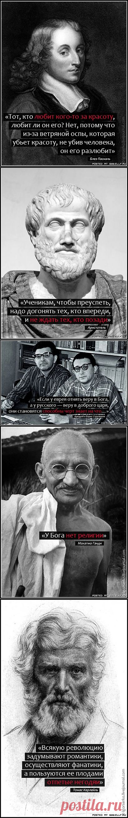 Цитаты знаменитостей. Здесь много умного, мудрого, то что действительно так и есть!
Прочитайте и вы сами в этом убедитесь.