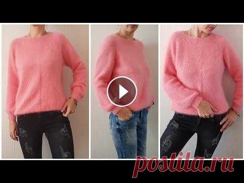 Свитер Оверсайз спицами из пряжи норка. Просто и модно. Свитер из #пряжанорка #реглансверху регланспицами пряжу покупала тут свитер спицами, вязание спицами, спицами из пряжи норки, объемный свитер спицами,...