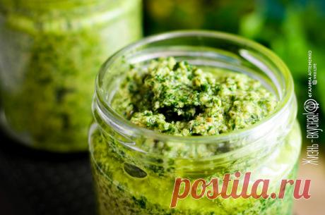 Соус песто: 4 рецепта. Крио, на зиму. Литр! • Жизнь - вкусная! Кулинарный сайт Галины Артеменко