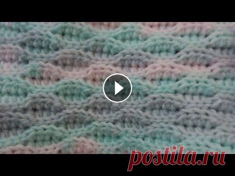 Детское одеяло, плед. Простой волнистый узор крючком Детское одеяло, плед. Простой волнистый узор крючком...