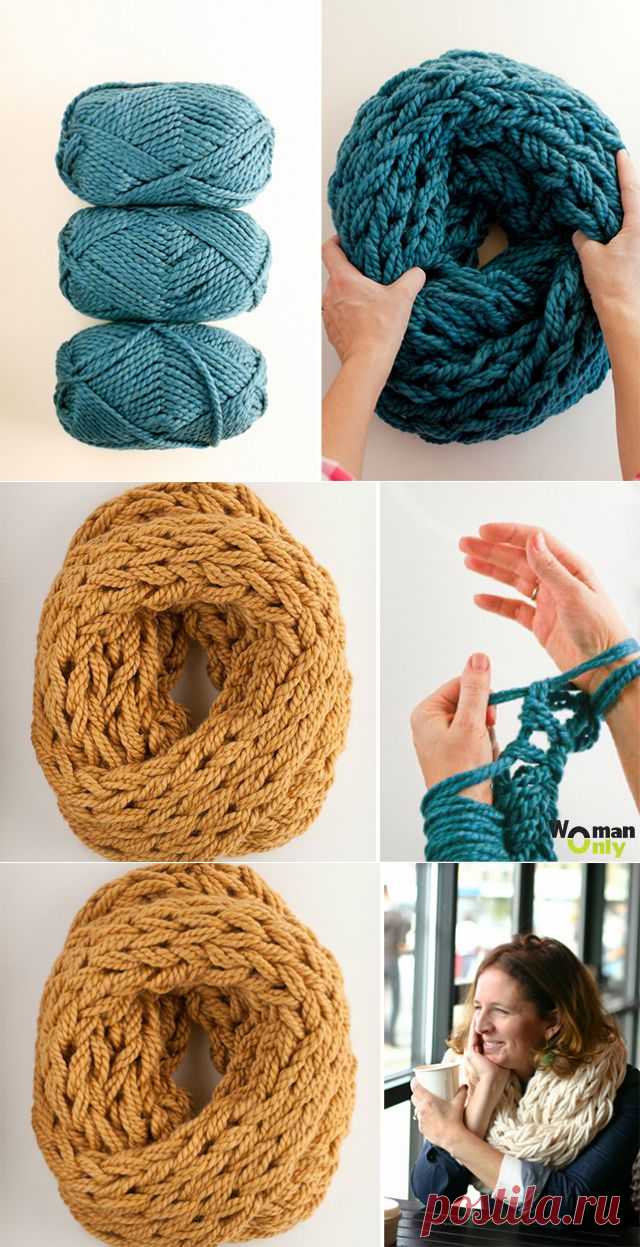 ЛОВКОСТЬ РУК И НИКАКОГО МОШЕНСТВА! ЧУДО - СНУД ЗА ПОЛЧАСА БЕЗ СПИЦ И КРЮЧКА!