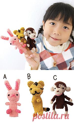 Стирки: amicomo5-10 Б - Тигра Fingerpuppet рисунка Пьеро (Gosyo Co., в ООО)