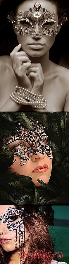 beautiful mask with rhinestone eyelids | Windows to the Soul | Pinter…
