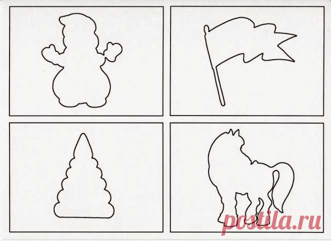 Дружная семейка: "Предметы и контуры" - развивающая игра