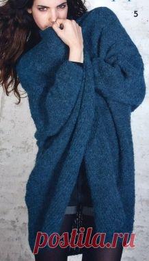 Описание вязания мохерового кардигана