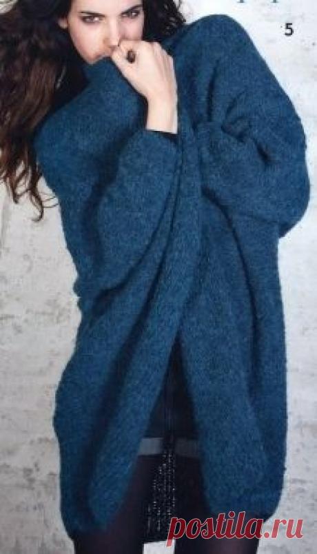 Описание вязания мохерового кардигана