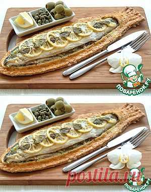Сибас, запеченный в тесте из морской соли и розмарина - кулинарный рецепт