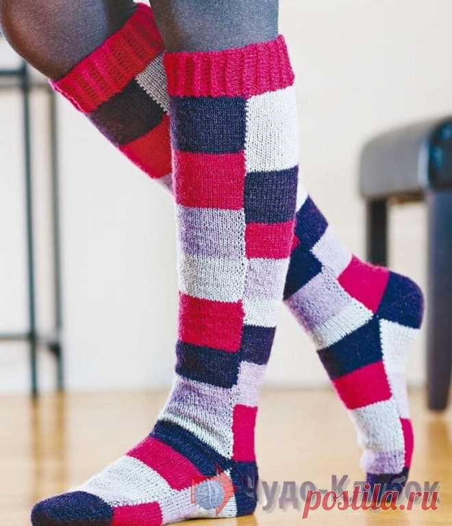 гольфы связанные 2 спицами