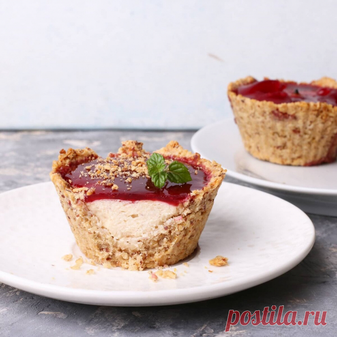 Овсяные корзиночки с творогом и желе | kiwihealthy | Яндекс Дзен