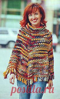 Круглая шапочка и пончо