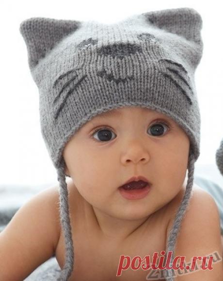Шапка для малыша «Кот» — Две нитки