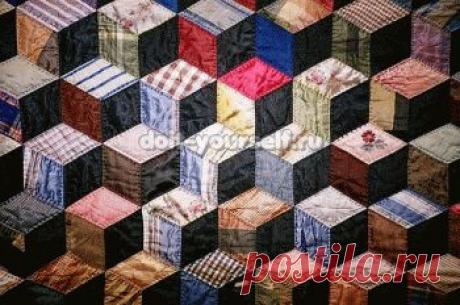 Пускаем старые футболки на лоскутное одеяло