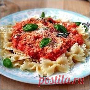 Макароны фарфалле с томатно-сырным соусом. Как приготовить Макароны фарфалле с томатно-сырным соусом | Verner-Diet.ru