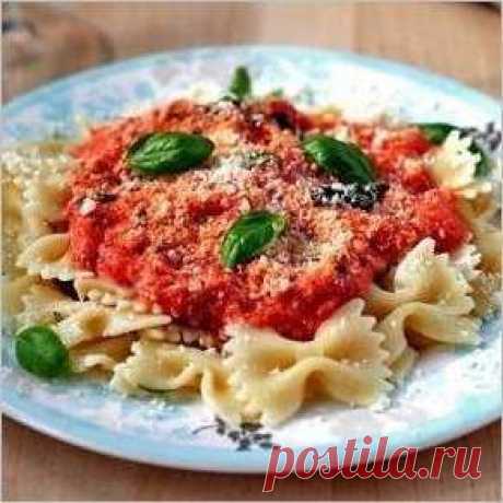 Макароны фарфалле с томатно-сырным соусом. Как приготовить Макароны фарфалле с томатно-сырным соусом | Verner-Diet.ru