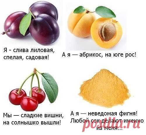 о полезных свойствах некоторых продуктов