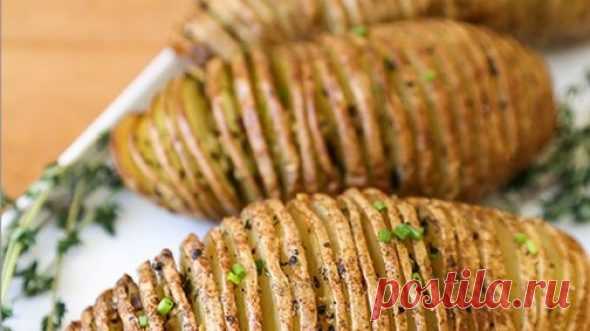 Ароматный картофель "Аккордеон" в духовке | Домашняя кулинария