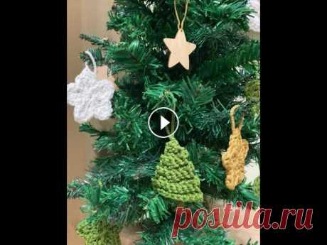 4 вида ёлочных простых игрушек, которые можно связать крючком!...