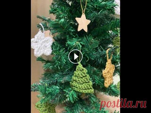 4 вида ёлочных простых игрушек, которые можно связать крючком!...
