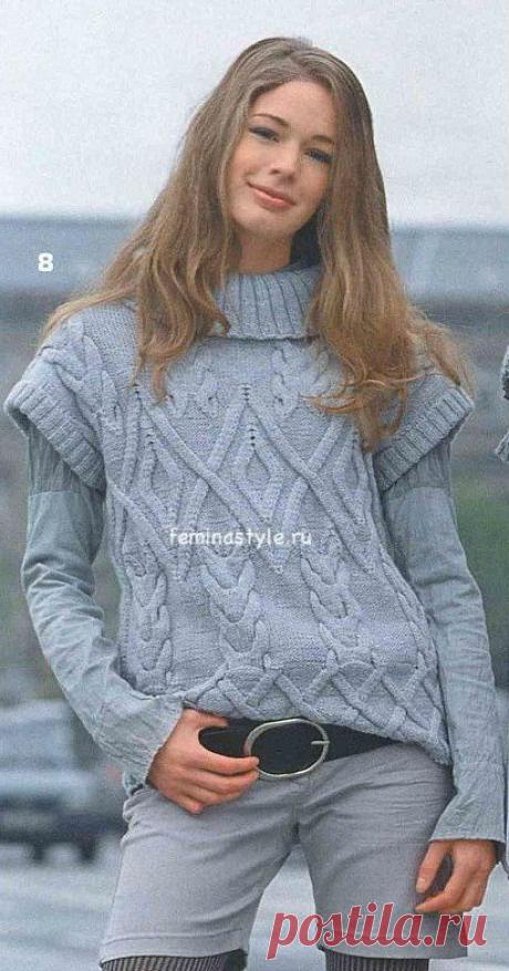 Вязание спицами безрукавки с миксом узоров / Рукоделие / Домоводство / Женские секреты / Женский стиль