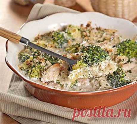 Куриная запеканка с броколи