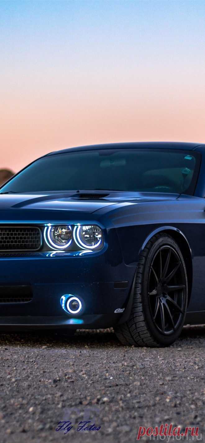 Скачать обои на смартфон американская машина dodge challenger.