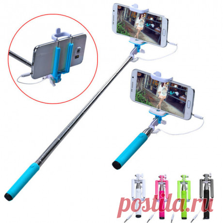 Hot sale Selfie Stick 15 50cm New Handheld Extendable Self Portrait Stick Tripod Monopod Stick For IOS and Android System купить на AliExpress