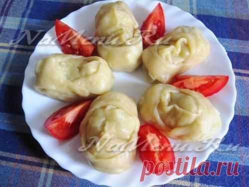 Манты с грибами и картошкой
