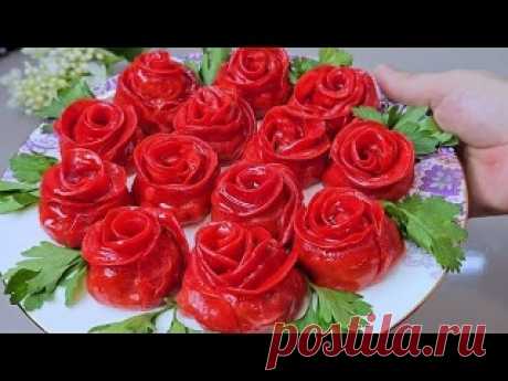 Оригинальная закуска, которая украсит любой праздничный стол!? ингредиенты:свекла 1штсоль 1ч.л.уксус 1ст.л.яйцо 1штвода 200млмука 420гр для начинки:мясо 400грлук 4штсоль и специи по вкусупод или сливочное масло 100мл