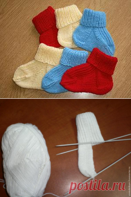 Вяжем детские носочки - Ярмарка Мастеров - ручная работа, handmade