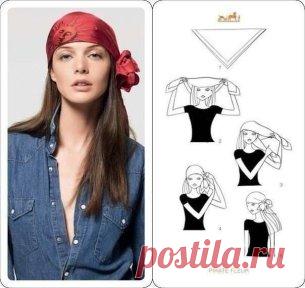 6 стильных способов завязать платок