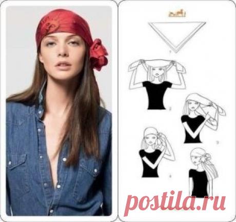 6 стильных способов завязать платок