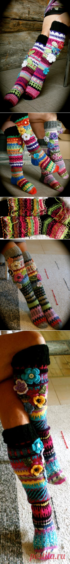 Невероятной красоты носочки от Anelmaiset (очень много фотографий)
