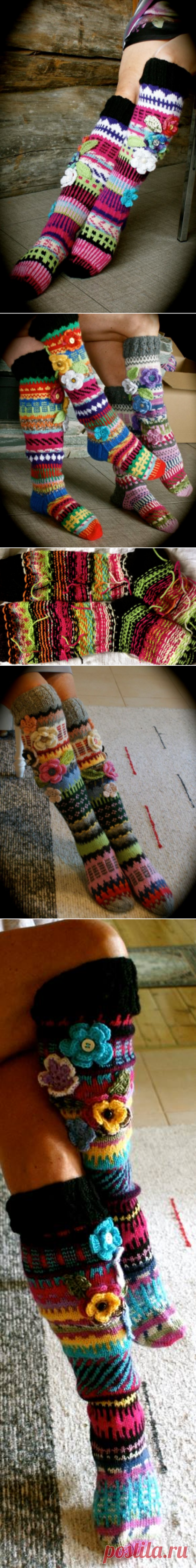 Невероятной красоты носочки от Anelmaiset (очень много фотографий)
