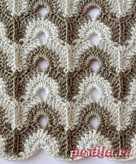 Узор крючком «Радужные арки», мастер класс