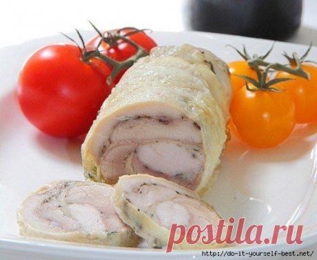 Лёгкий, нежный, аппетитный! Почти диетический, паровой куриный рулет) - Простые рецепты Овкусе.ру