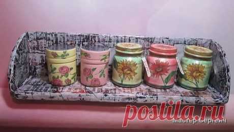 Из обычной картонной коробки сделал интересную полочку для кухни | Мастер Сергеич | Яндекс Дзен