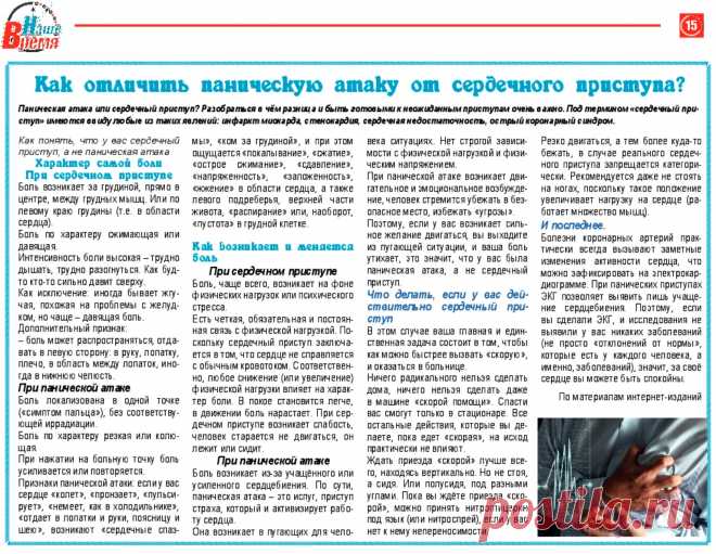 Как отличить паническую атаку от сердечного приступа