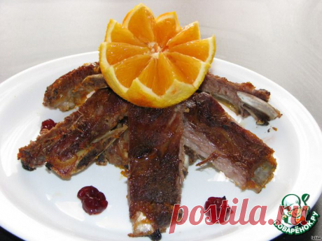 Свиные ребрышки с лимоном и апельсином