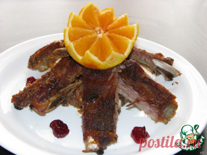 Свиные ребрышки с лимоном и апельсином
