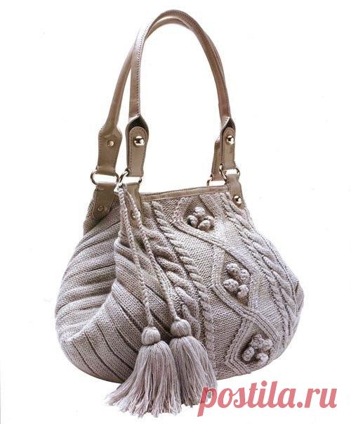 Сумочка спицами