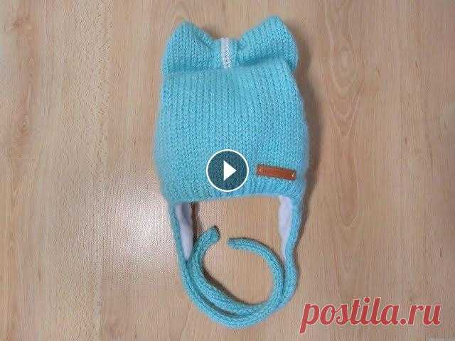Мастер-класс. Очень простая детская шапочка-бант спицами. Вяжем очень простую детскую шапочку-бант. Мастер-класс....
