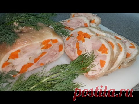 Вкуснее и дешевле магазинной. Забудьте о колбасе, сочное, мягкое мясо рульки вместо рулета.