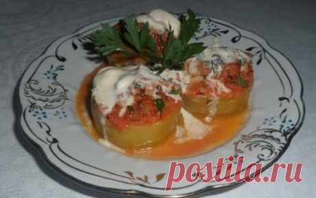 Кабачки фаршированные мясом. | 4vkusa.ru