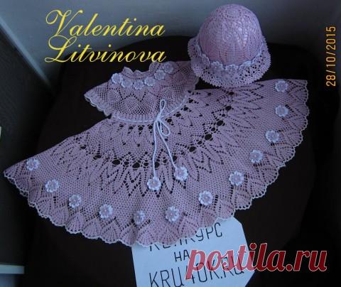 Комплект Цветочная феерия. Работа Валентины Литвиновой - вязание крючком на kru4ok.ru