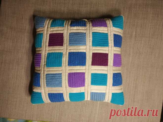 DIY Рукоделие мастер-класс пэчворк комбинированный.лоскутное шитьё и вязание. лоскутное шитье