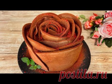 Мало кто делает такие торты! Вкуснейший трюфельный торт РОЗА! Простые ингредиенты!